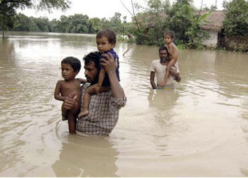 Ničivé záplavy v Indii 