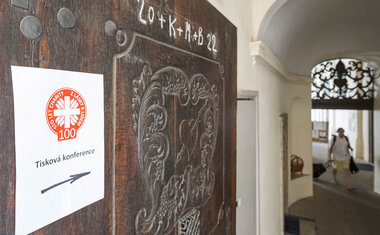 Tisková konference ke 100 letům Charity, Klášter augustiniánů u kostela sv. Tomáše, foto: Petr Lebeda