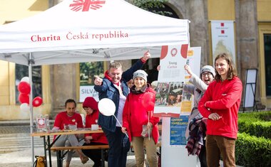 Zažít město jinak s Charitou na Jungmannově náměstí, foto Jakub Žák