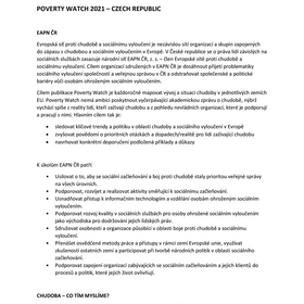 Zpráva Poverty Watch 2022 - Česko