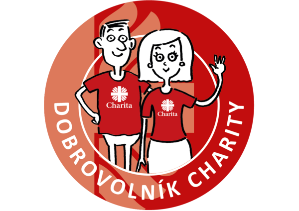 Znak dobrovolnictví Charity Česká republika