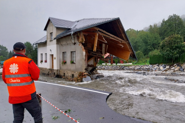 Mapování škod v Bělé pod Pradědem - Arcidiecézní charita Olomouc
