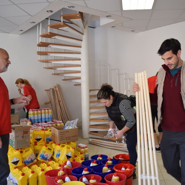 Materiální pomoc z Charity Jeseník