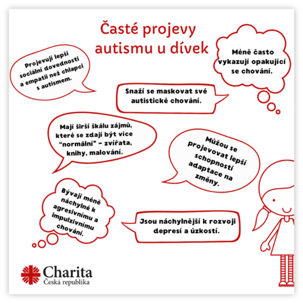 Časté projevy autismu u dívek