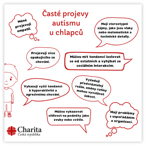 Časté projevy autismu u chlapců