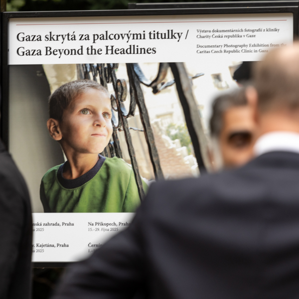 Slavnostní zahájení výstavy Gaza skrytá za palcovými titulky