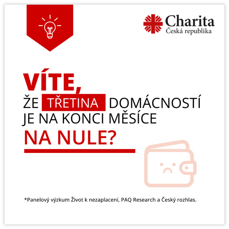 Víte, že třetina domácností je na konci měsíce na nule? Víte, že třetina domácností je na konci měsíce na nule?