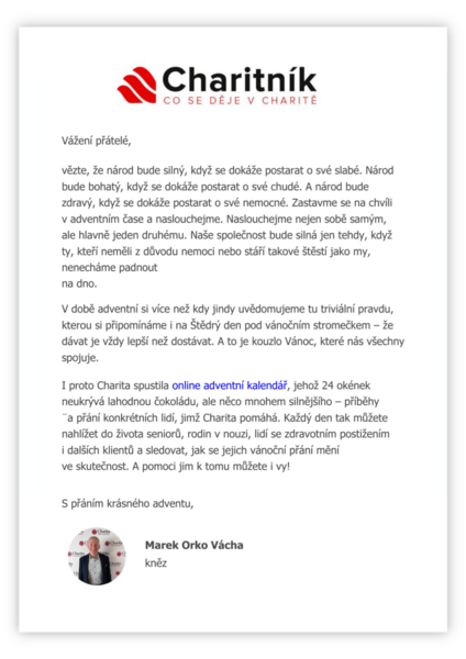 Charitník prosinec 2025