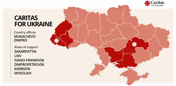 Photo: Caritas for Ukraine – map showcasing our help 