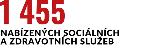 1 455 nabízených sociálních  a zdravotních služeb