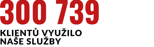 300 739 klientů ročně využilo naše služby 300 739 klientů ročně využilo naše služby